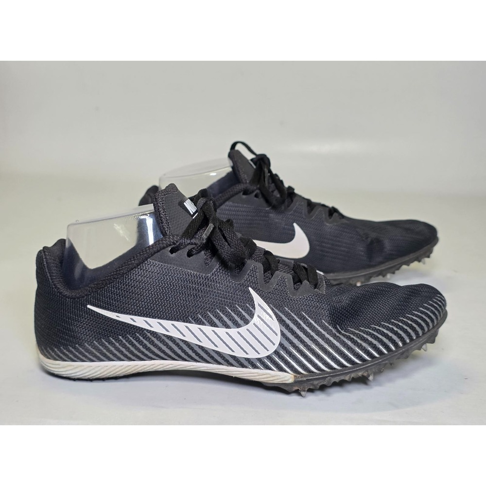NIKE Zoom Rival M Men's Cleats Size 7 Black White Gray Track Racing Spikes Shoes